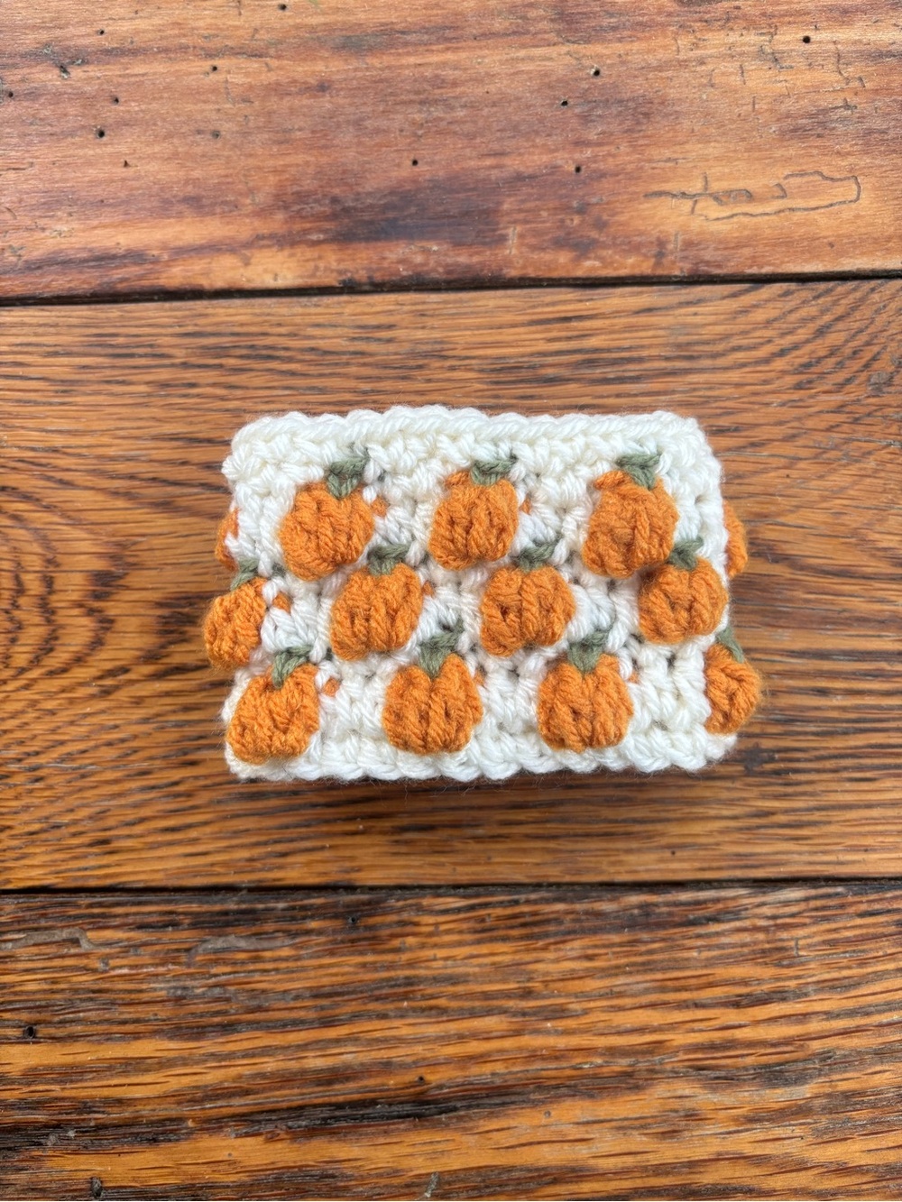 2 Crochet Pumpkin Coffee Koozie - Picture 3 of 3